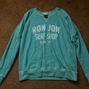 Blue Ron Jon crewneck, size m